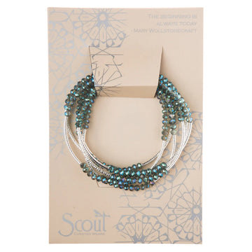 Scout Wrap Braclet/Necklace - Seabreeze/Silver